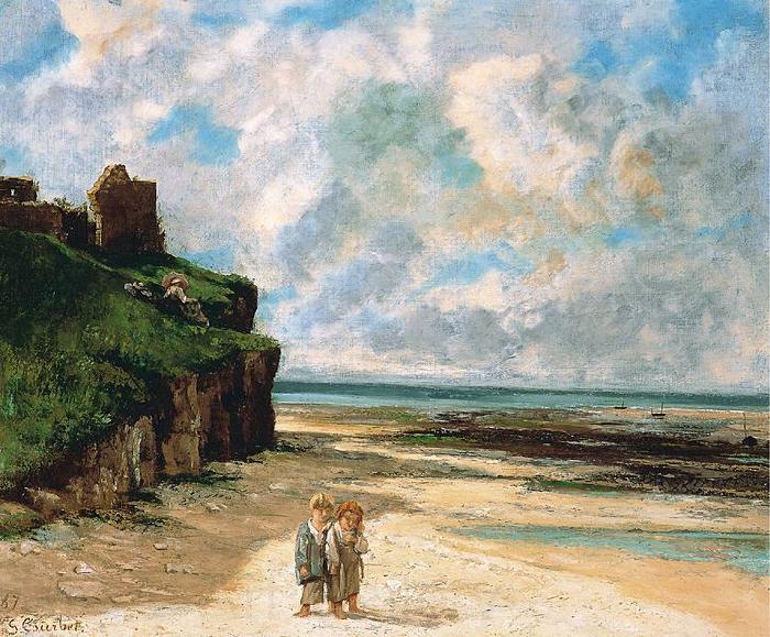 Gustave Courbet The Beach at Saint-Aubin-sur-Mer